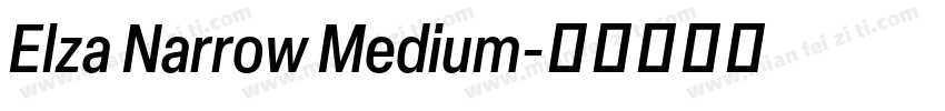 Elza Narrow Medium字体转换